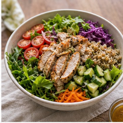 Bowl vegetariano con legumbres